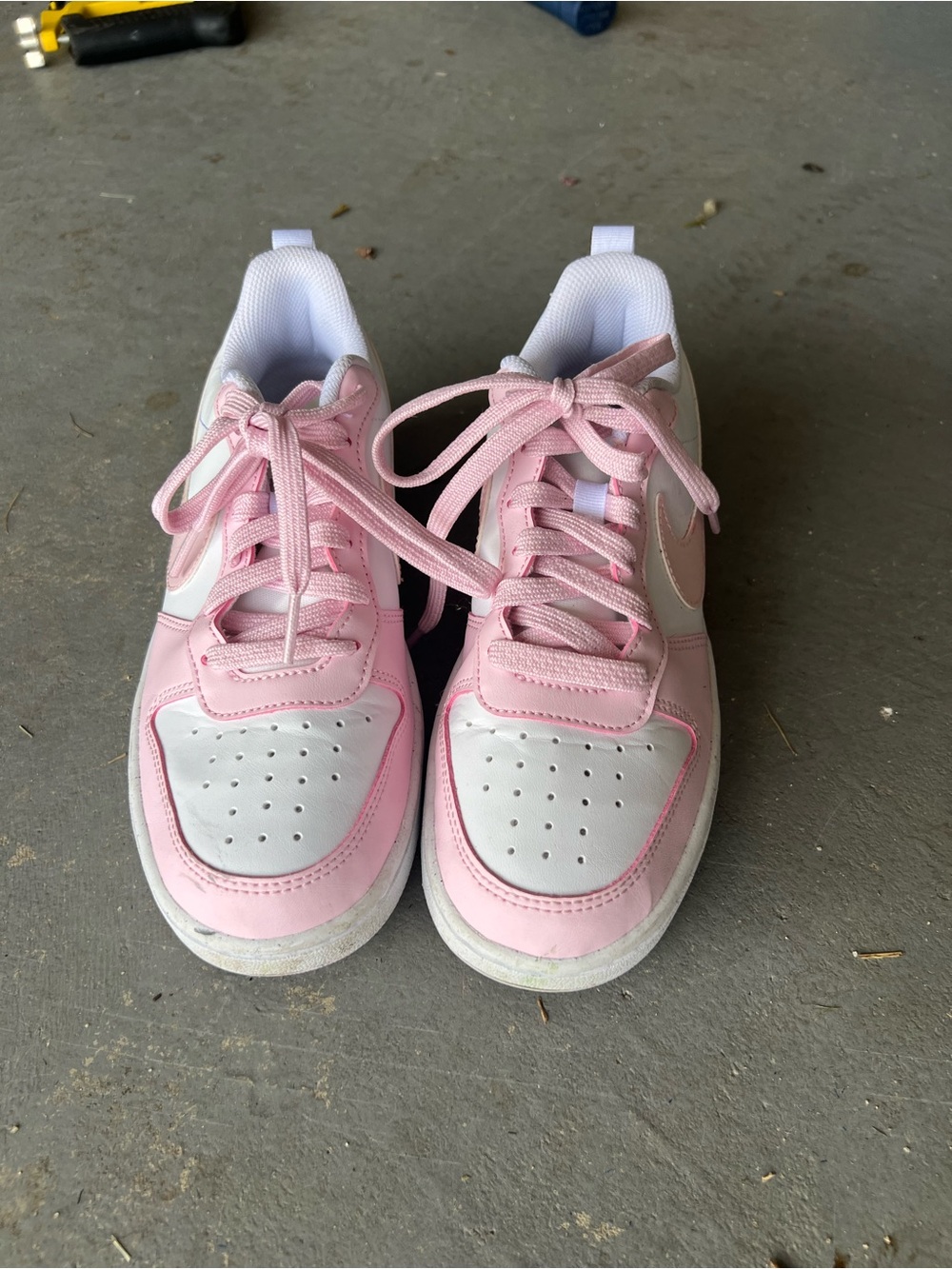 Nike Dunks - 5Y White and Pink Low-Top Sneakers